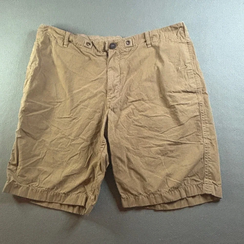 VTG Y2K J. Crew Mens 38w Tan Ripstop Cotton Cargo Utility Shorts Gorpcore